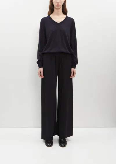 Shop The Row Gala Viscose And Wool Pant In Black