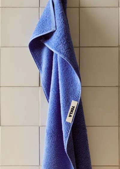 Shop Tekla Guest Towel In Clear Blue