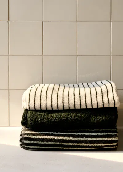 Shop Tekla Guest Towel In Forest Green