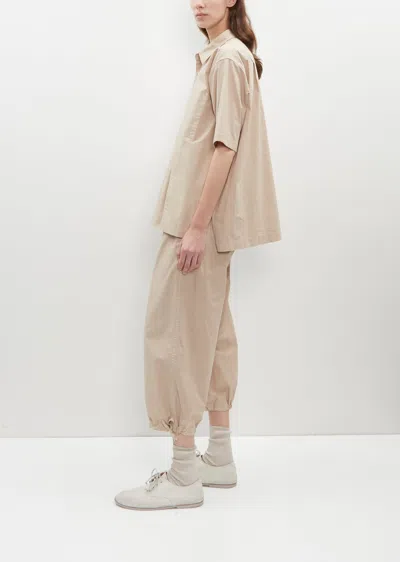 Shop Toujours Half Sleeve Big Coverall Shirt In Dusty Camel