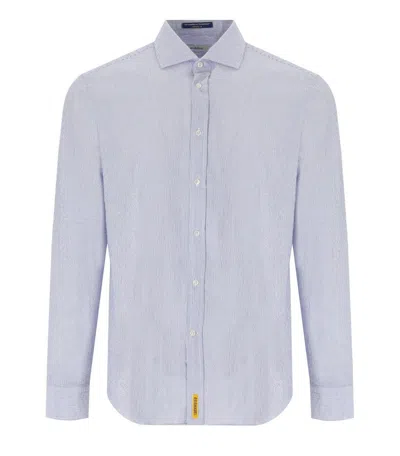 Shop B-d Baggies Brad White Blue Micro-stripes Shirt