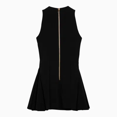 Shop Balmain Mini Dress With Gold Buttons In Black