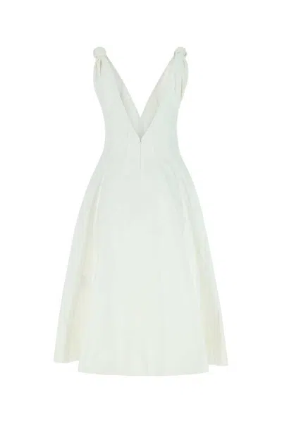 Shop Bottega Veneta Long Dresses. In White