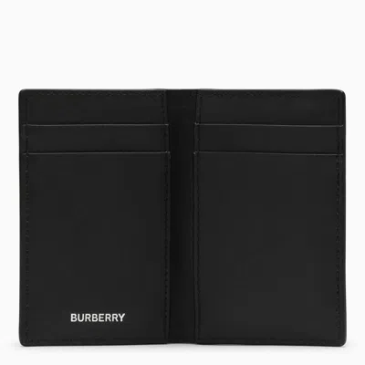 Shop Burberry Navy Book Card Holder With Check Motif In Blue