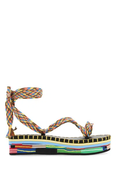 Shop Chloé Chloe Sandals In Multicoloured