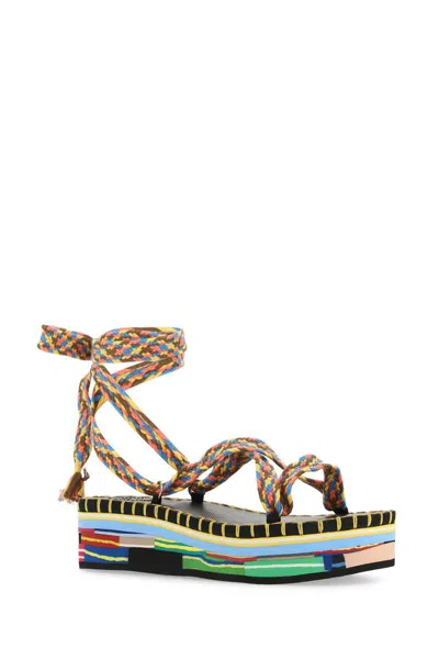 Shop Chloé Chloe Sandals In Multicoloured