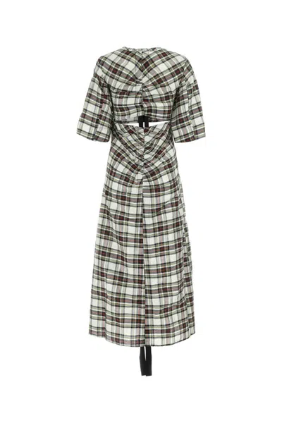 Shop Ganni Long Dresses. In Checked