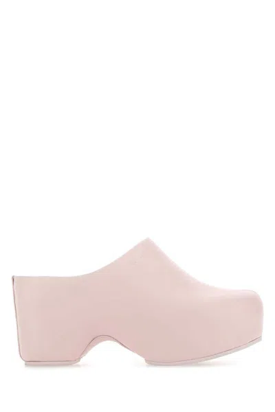 Givenchy Pastel Pink Leather G Clog Mules In Multi