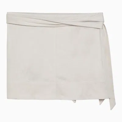 Shop Isabel Marant Chalk Mini Skirt In White