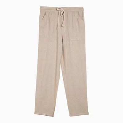 Shop Isabel Marant Étoile Écru Trousers With Drawstring In Beige