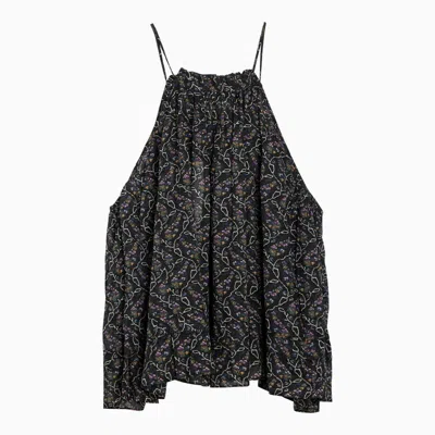 Shop Isabel Marant Étoile Top With Print In Black