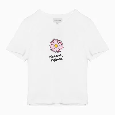 Shop Maison Kitsuné T-shirt With Logo Print In White