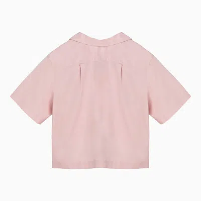 Shop Marni Cropped Shirt With Appliqué In Pink