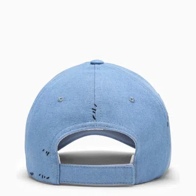 Shop Marni Light Baseball Cap With Logo In Blue