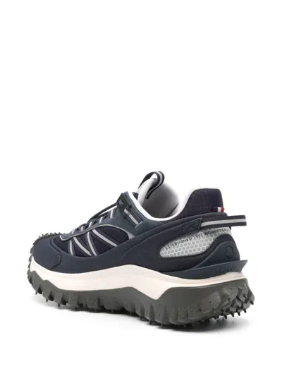 Shop Moncler Trailgrip Panelled Sneakers In Dark Blue