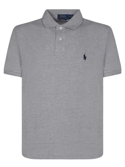 Polo Ralph Lauren Grey Polo Shirt With Pony Detail On The Front