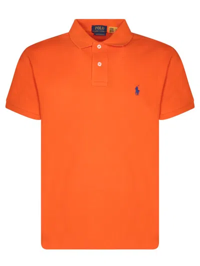 Polo Ralph Lauren T-shirt Collared Short Sleeves In Orange