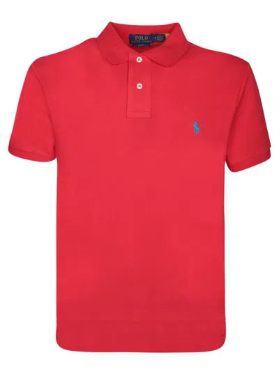 Polo Ralph Lauren Logo Embroidery Polo Shirt In Red