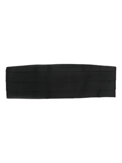 Shop Stella Mccartney Pleated Satin Belt In Black