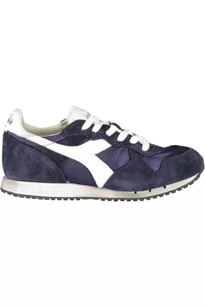 Shop Diadora Chic Blue Lace-up Sports Sneakers