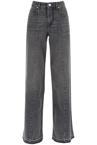 Shop Isabel Marant Noldy Wide Leg Jeans In Grigio
