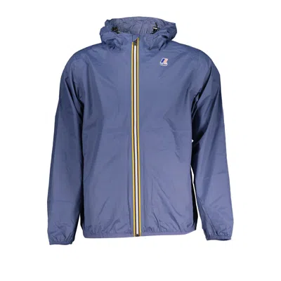 Shop K-way Sleek Waterproof Blue Jacket With Contrast Details