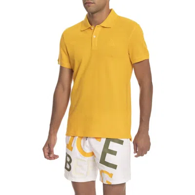 Shop Iceberg Yellow Cotton Polo Shirt