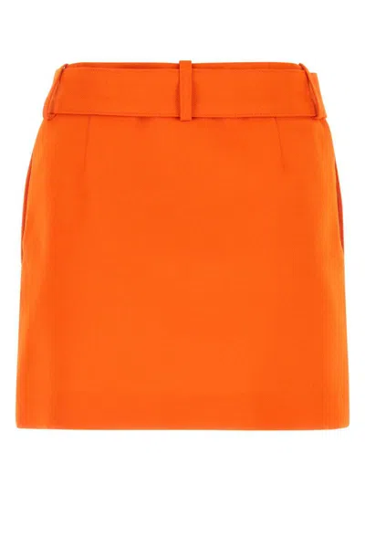 Shop Ami Alexandre Mattiussi Ami Skirts In Orange