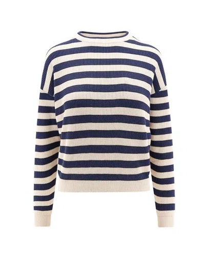 Shop Brunello Cucinelli Sweater In Blue