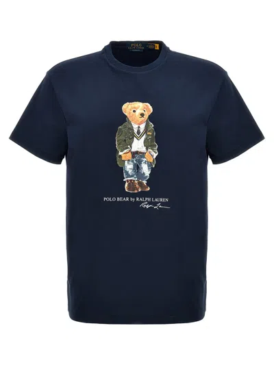 Shop Polo Ralph Lauren Printed T-shirt In Blue
