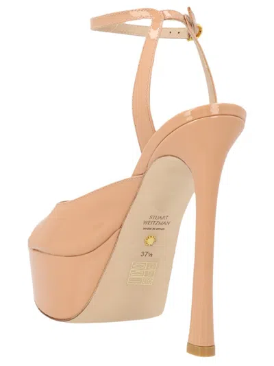 Shop Stuart Weitzman 'tia Hollywood' Sandal In Pink