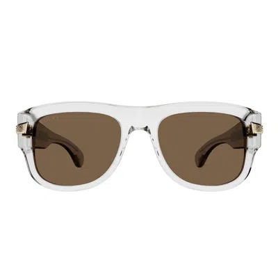 Shop Gucci Eyewear Sunglasses In Transparent