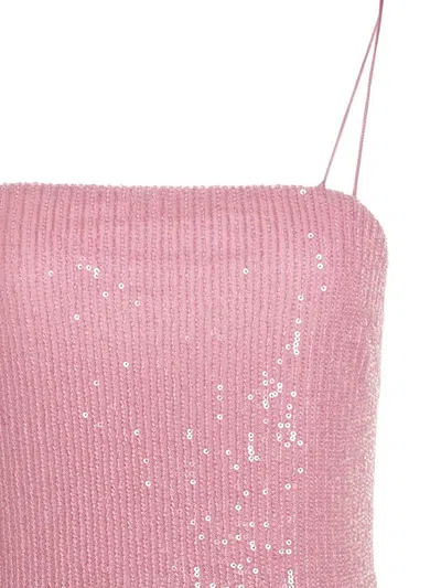 Shop Rotate Birger Christensen Rotate 'transparent Sequins' Dress In Pink