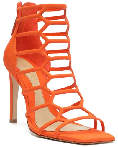 Shop Schutz Julianna Leather Sandal In Orange