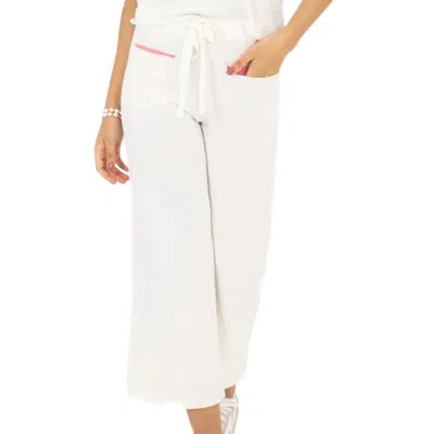 Kerri Rosenthal New Barb Lounge Cropped Pant In White In White