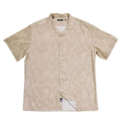Benson Men's Malibu Button Up Shirt In Beige In Beige