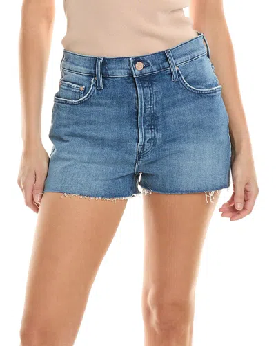 Shop Mother Denim The Ditcher From Out Of Town Cut Off Short Jean In Blue