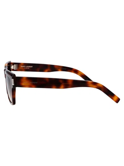 Shop Saint Laurent Eyewear Sunglasses In 020 Havana Havana Brown