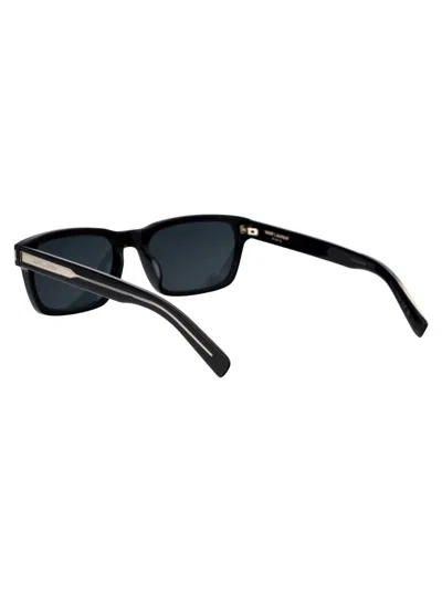 Shop Saint Laurent Sunglasses In 001 Black Crystal Black
