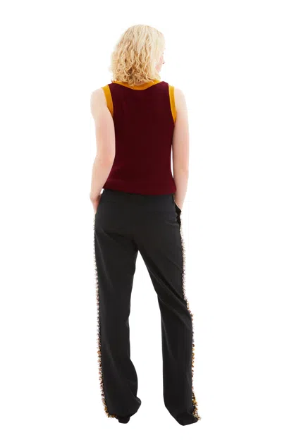 Dries Van Noten Parchia Embellished Trousers In Black