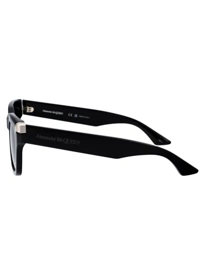 Shop Alexander Mcqueen Sunglasses In 002 Black Black Blue