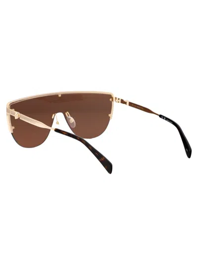 Shop Alexander Mcqueen Sunglasses In 002 Gold Gold Brown