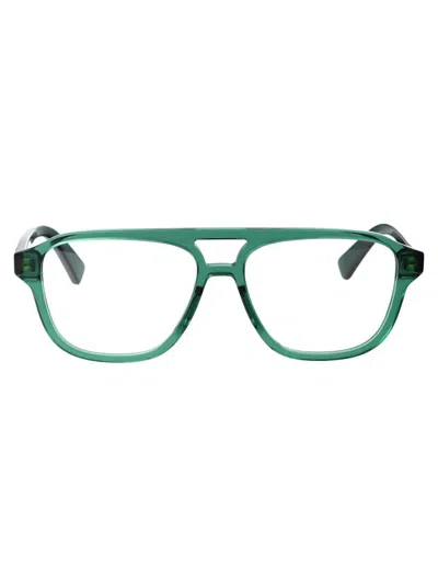 Shop Bottega Veneta Optical In 003 Green Green Transparent