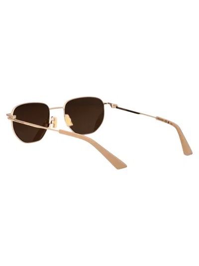 Shop Bottega Veneta Sunglasses In 002 Gold Gold Brown
