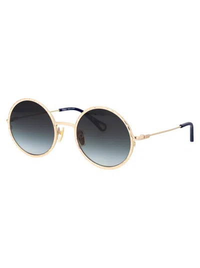 Shop Chloé Chloe Sunglasses In 004 Gold Gold Grey