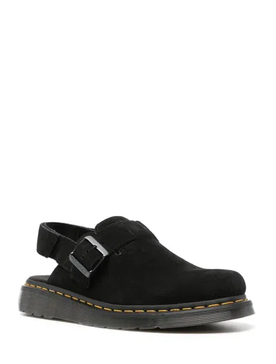 Dr. Martens' Black Isham Desert Oasis Suede Mules In Black