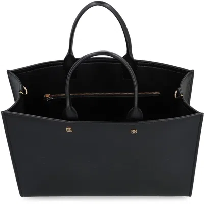 Shop Givenchy G Leather Tote In Black