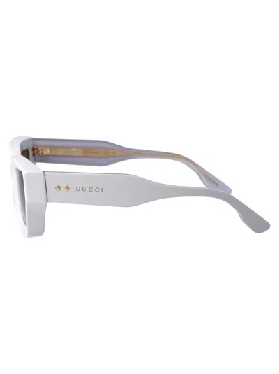 Shop Gucci Sunglasses In 004 Grey Grey Brown