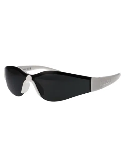 Shop Gucci Sunglasses In 006 White White Grey