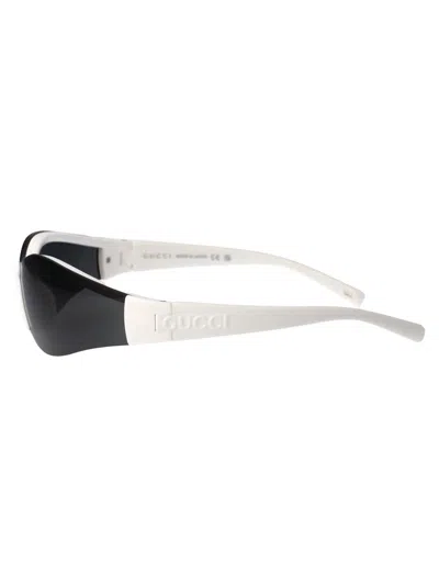 Shop Gucci Sunglasses In 006 White White Grey
